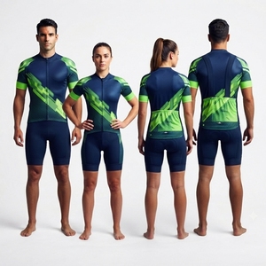 Custom Cycling Uniform Set for Men Women Breathable Road Bike Jersey and <b>Padded</b> Shorts with Sublimation Printing - Product Image 5