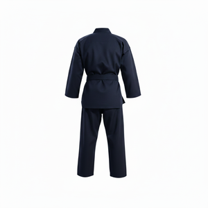 Prix de gros, uniforme de taekwondo unisexe pour enfants, polyester et coton, bleu marine, tenue d'arts martiaux pour enfants - Product Image 4