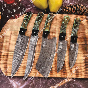 Cuchillo de Chef Único Hecho a Mano de Acero de Damasco con Hoja Forjada de Espiga Completa, Ligero, Multiusos, Ecológico, Duradero y Afilado como una Navaja - Product Image 4