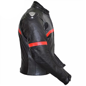 Veste en cuir respirante de haute qualité pour homme, design imprimé course automobile et moto, anti-UV, écologique, manches longues, toutes saisons - Product Image 6