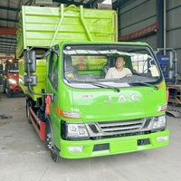 5000 L 6000L crochet bras camion à ordures JAC collecteur de déchets poubelle rouleau sur rouleau déchets déchets déchets véhicules
