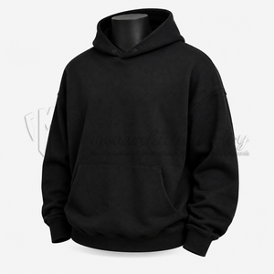 Sudadera con Capucha Negra Unisex Personalizada, Corte Regular, Felpa, Informal, con Bolsillo, Ropa de Invierno, 100% Algodón Ecológico - Product Image 3