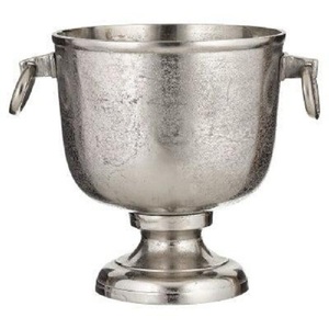 Seau à glace isotherme en acier inoxydable finition argentée à double paroi avec poignées, élégant pour les fêtes, motif floral, 3L - Product Image 3