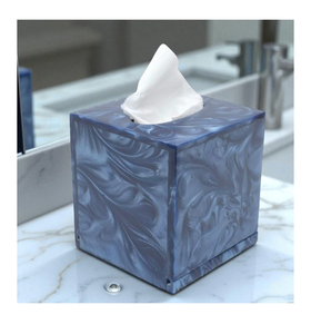 กล่องใส่กระดาษทิชชูเรซิ่นอีพ็อกซี่คุณภาพสูง กล่องเก็บกระดาษเช็ดปาก ผู้จัดจำหน่ายกล่องทิชชูเรซิ่นขายส่ง - Product Image 1