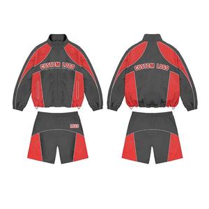 Conjuntos de Pantalones Cortos Personalizados, Conjuntos Deportivos Modernos para Hombre, Chaqueta Corta, Traje Deportivo, Chaqueta Cortavientos con Estampado por Sublimación para Hombre - Product Image 4