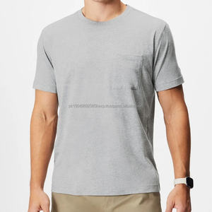 Camiseta de Hombre de Algodón y Bambú, Camiseta de Verano para Hombre, Camiseta de Manga Corta con Bolsillo, Camiseta Personalizada para Hombre, Talla Grande - Product Image 3