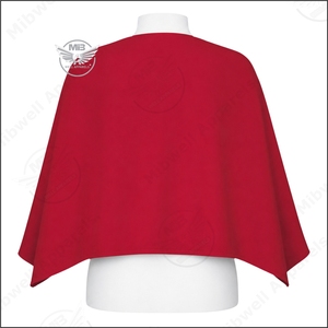 เสื้อคลุมผู้หญิงสไตล์วินเทจสีแดงแบบไม่สมมาตร พร้อมโลโก้เดลต้าพิมพ์ลายด้วยความร้อน สำหรับชุดทางการ - Product Image 3