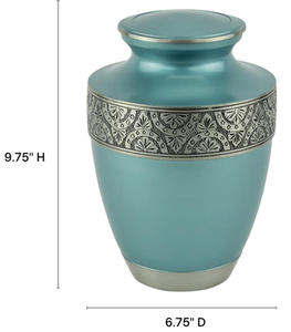 Urnes funéraires décoratives en laiton pour cendres d'adultes, urnes faites à la main pour hommes et femmes, urnes funéraires - Product Image 2