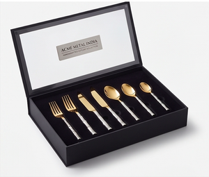 Juego de cubiertos modernos con textura de bambú, de acero inoxidable con acabado dorado, resistente al óxido, apto para lavavajillas, para bodas, fiestas y restaurantes. - Product Image 4