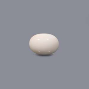 Natural White Coral Oval Cabochon Gemstone-12.35 Carat Certified Wholesale - Product Image 1
