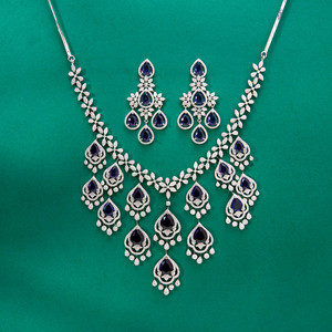 Collar de Cadena de Cuerda Clásico de Latón con Circonitas de Diseño de Lujo y Alta Calidad con Baño de Rodio para Aniversario 436599 - Product Image 5