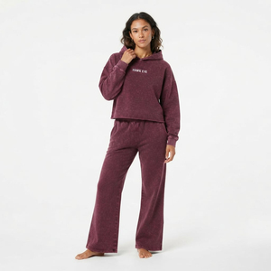 Conjunto Deportivo para Mujer con Lavado Ácido, Venta al Por Mayor, Personalizado con Impresión, Algodón de Alta Calidad, Hombros Caídos, Estilo Oversize - Product Image 5