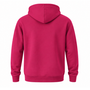 Men's Custom Cerise Pink Pullover <b>Hoodie</b> Fleece Sweatshirt Long Sleeve Regular Fit Drawstring Kangaroo Pocket Casual Streetwear - Product Image 2