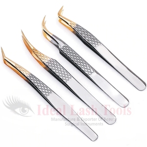 Pince à épiler en acier inoxydable pour extensions de cils, pointe de haute précision pour cils volumineux et outil d'isolation - Product Image 4