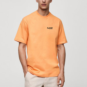 Camisetas de Hombre de Color Sólido Estilo Urbano, Camisetas de Algodón Lisas Personalizadas con Empaque Personalizado - Product Image 1