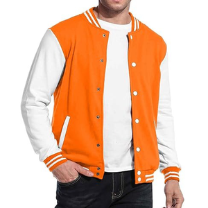 เสื้อแจ็คเก็ตวาร์ซิตี้แบบกำหนดเอง ปักโลโก้ คุณภาพสูง ทำจากผ้าขนสัตว์และหนัง แจ็คเก็ตเบสบอล - Product Image 5