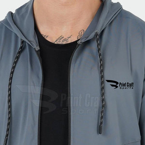 เสื้อฮู้ดฝึกซ้อมผ้าฝ้ายผสมสีพื้นไซส์ใหญ่ ออกแบบเองได้ คุณภาพสูง สำหรับผู้ชาย - Product Image 3