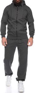 Custom 300GSM French Terry Tracksuit Men Crew Neck <b>Sweatshirt</b> Pants Set Screen <b>Printed</b> Khaki Green Fitness Apparel - Product Image 2