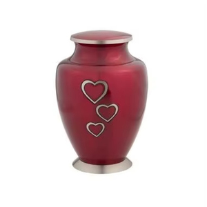 Urne funéraire élégante en laiton de style européen haut de gamme pour cendres humaines, avec bande dorée gravée à la main, pot commémoratif en métal vert - Product Image 2