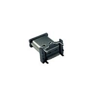 Connecteur USB-C 24 broches SMT personnalisé LITE, durabilité améliorée, vertical, femelle, 5A, conforme RoHS, transfert de données haute vitesse, 100V
