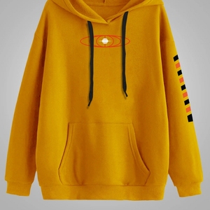 Sudadera con capucha de algodón 100% con cremallera, estilo urbano, corte regular, forro polar, con bordado y estampado desgastado en la manga, ideal para primavera. - Product Image 1