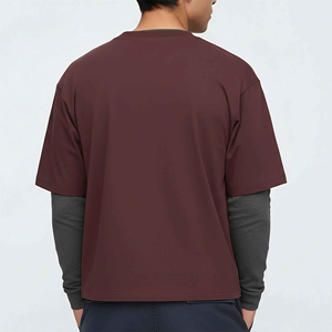 เสื้อยืดคอกลมแฟชั่นใหม่ คุณภาพสูง พิมพ์ลายโลโก้ดิจิทัลตามสั่ง สีพื้น เป็นมิตรกับสิ่งแวดล้อม ผ้าฝ้าย 100% สไตล์ฮิปฮอป แห้งเร็ว ทรงบ็อกซี่ - Product Image 2