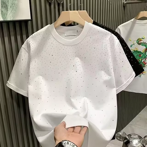 Camisetas de Primera Calidad con Pedrería, Personalizables con su Marca, de Algodón Suave para Hombre, Corte Regular, Estilo Urbano para Verano - Product Image 3