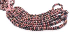 Cuentas redondas lisas de rodonita natural de 6-7 mm, hilo de 16 pulgadas, cuentas de piedras preciosas de rodonita de alta calidad para la fabricación de joyería. - Product Image 5