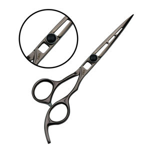 Ciseaux à cheveux élégants de 6 pouces réglables pour droitiers, en acier inoxydable, à bord tranchant, professionnels pour salon de coiffure - Product Image 4