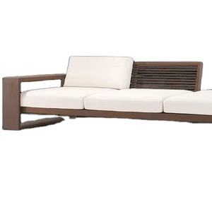 Sofá Esquinero Extensible y Convertible de Madera Maciza de Sheesham, Moderno y de Lujo, Personalizado para Sala de Estar, Villa o Escuela - Product Image 1