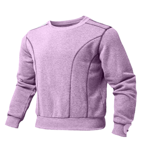 Sweat-shirt unisexe en coton à coupe classique, col rond, couleur unie, tricoté, décontracté, pour l'automne - Product Image 4