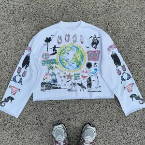 Camisetas de Manga Larga con Estampado Personalizado, 100% Algodón, Cuello Redondo, Corte Recto, para Hombre - Product Image 1