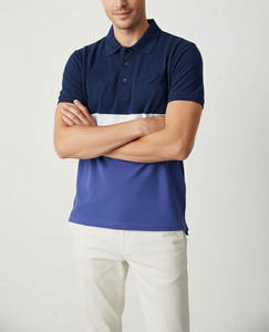 Polos pour hommes durables et confortables, vêtements décontractés, polos unis pour hommes, design bicolore avec col classique - Product Image 4