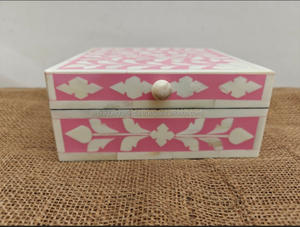 กล่องของขวัญประดับกระดูกและเรซิน6x4ที่มีเอกลักษณ์ขัดเครื่องประดับที่เก็บแบบคลาสสิก - Product Image 2