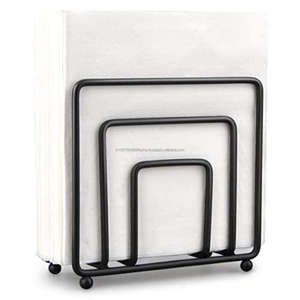 Soporte de almacenamiento de pañuelos portátil fácil en línea Soporte de servilleta de estilo maravilloso de metal súper vendido con base de pie independiente - Product Image 2