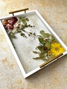 Modern Wooden And Resin Serving <b>Tray</b> For Hotel Restaurant Cafe And Premium Home Decoration Applications - Product Image 4
