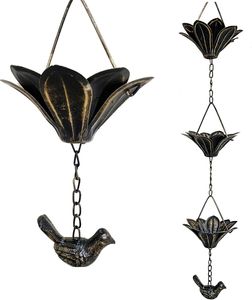 Nouvel Arrivage Chaîne de Pluie Décorative en Métal Rustique Style Vintage Durable pour Jardin, Ornement Suspendu pour Gouttes d'Eau de Pluie - Product Image 5