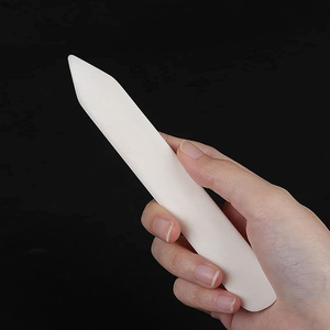 Outil de reliure en os blanc poli, style animal moderne, fait main, écologique, toucher réel, logo personnalisé, pliable - Product Image 1