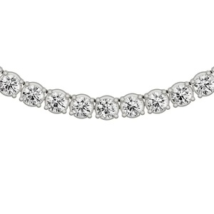 Collier tennis en diamant de laboratoire, or blanc 14 carats plaqué rhodium, cadeau de mariage pour femme - Product Image 3