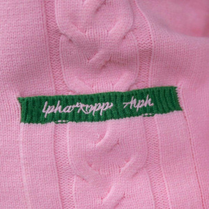 A|K|A Embroidered <b>Cable</b> <b>Knit</b> Acrylic <b>Cardigan</b> Women's Greek Letter Sweater Button Down Premium Soft Cozy Stylish Casual Wear - Product Image 5