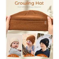 Bonnet en tricot côtelé épais avec broderie 3D de logo personnalisé, chaud pour l'hiver, unisexe, à revers souple, pour le ski, vente en gros