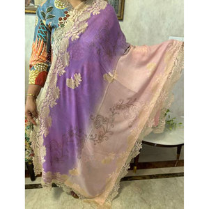 New Collection Premium Fine <b>Wool</b> Crystal Lace Stole 70x200 cms Elegant Luxury Soft Warm Lightweight Designer Stole for Women - Product Image 3