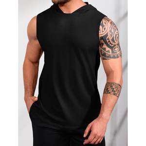 2025 hommes sans manches à capuche vêtements de sport 3D Hip Hop Style entraînement débardeurs pour l'entraînement musculaire Fitness et musculation - Product Image 1
