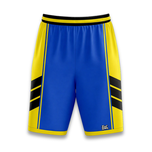 Conjunto de Camiseta de Baloncesto Personalizada Unisex Azul y Amarilla, sin Mangas, Cuello en V, Secado Rápido, Impresión por Transferencia de Calor, 100% Poliéster, Deportiva - Product Image 6