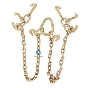 Grado 70 5/16 'G70 Gancho en J grande Cadena de transporte Cadena de remolque Brida en V con gancho de agarre <span class=keywords><strong>R</strong></span> T Gancho RTJ - Product Image 1