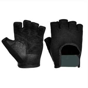 <b>Half</b> Finger Leather Gloves Unisex Summer Pull On Closure Breathable Non <b>Slip</b> Moisture Wicking Lightweight - Product Image 1