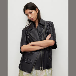 Chaqueta de Cuero para Mujer, Estilo Moderno, Invierno, Estampado de Piel de Vaca, Forro de Piel, Transpirable, Ligera, Precio al por Mayor - Product Image 6