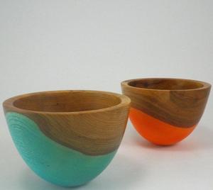 Tazón de Madera y Resina Epoxi Hecho a Mano de Lujo con Superficie de Resina Duradera, Apariencia de Madera Natural, Libre de BPA y Ecológico - Product Image 2