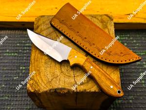 Cuchillo de Caza y Camping UA Supplies de 8 Pulgadas, Hoja Fija de Acero Inoxidable Hecha a Mano, Punta Caída, Mango Ergonómico de Madera de Palisandro - Product Image 5