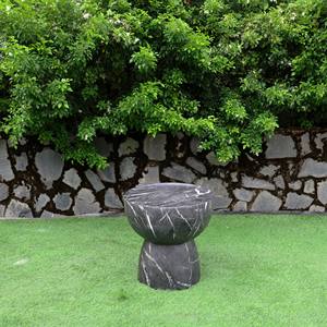 Mesa de Centro de Concreto Blanca, Mesa de Concreto de Diseño Moderno para Interiores y Exteriores, Mueble de Lujo con Superficie Impermeable - Product Image 6